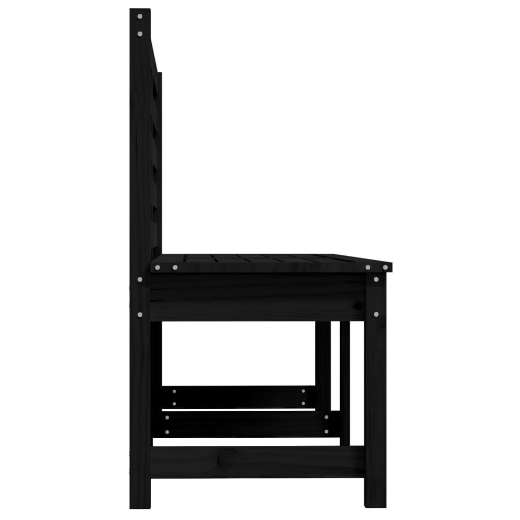 Banco de jardín madera maciza de pino blanco 111,5x53x71 cm