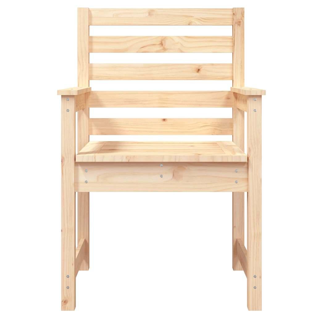 Sillas de jardín 2 uds madera maciza pino blanco 61,5x53x71 cm