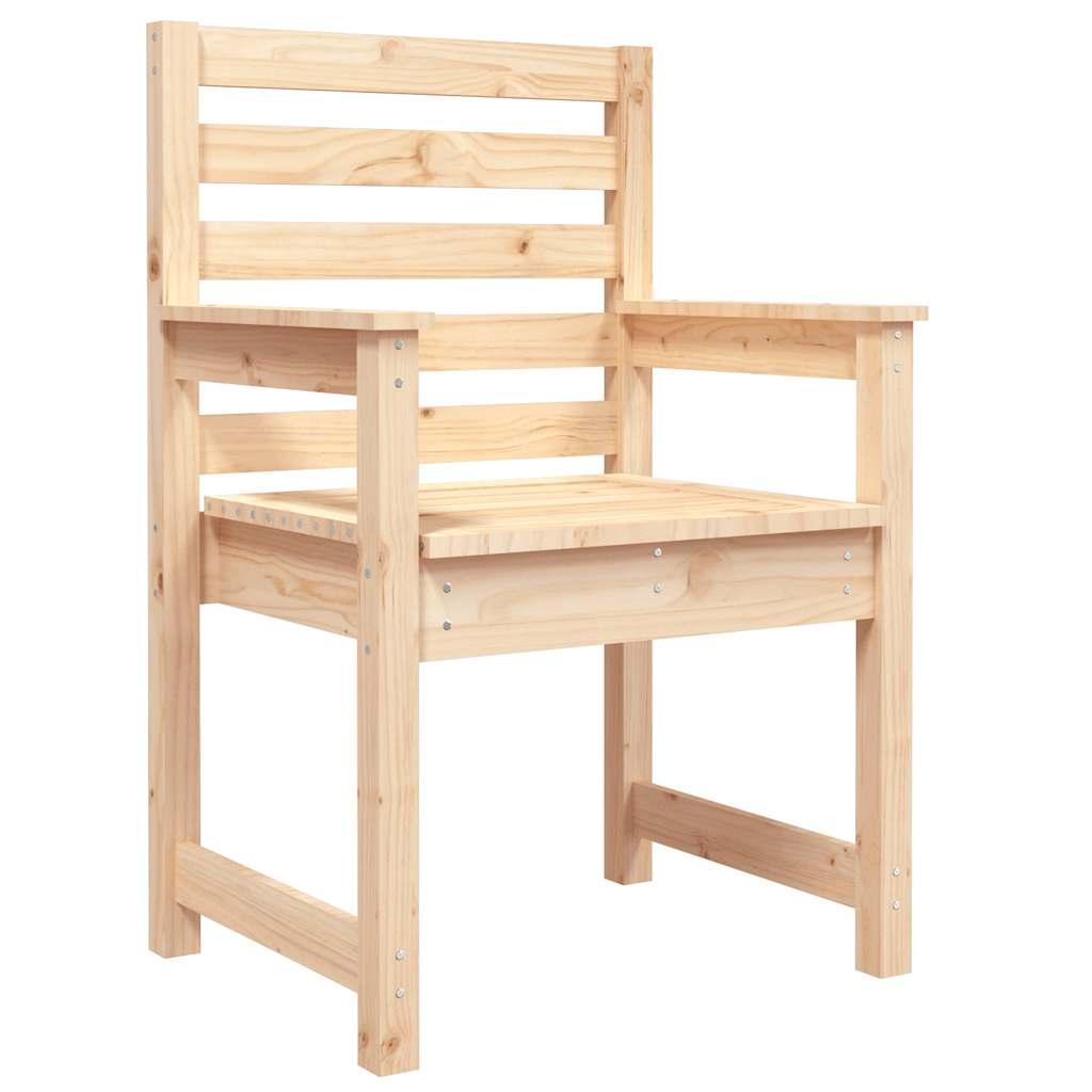 Sillas de jardín 2 uds madera maciza pino blanco 61,5x53x71 cm