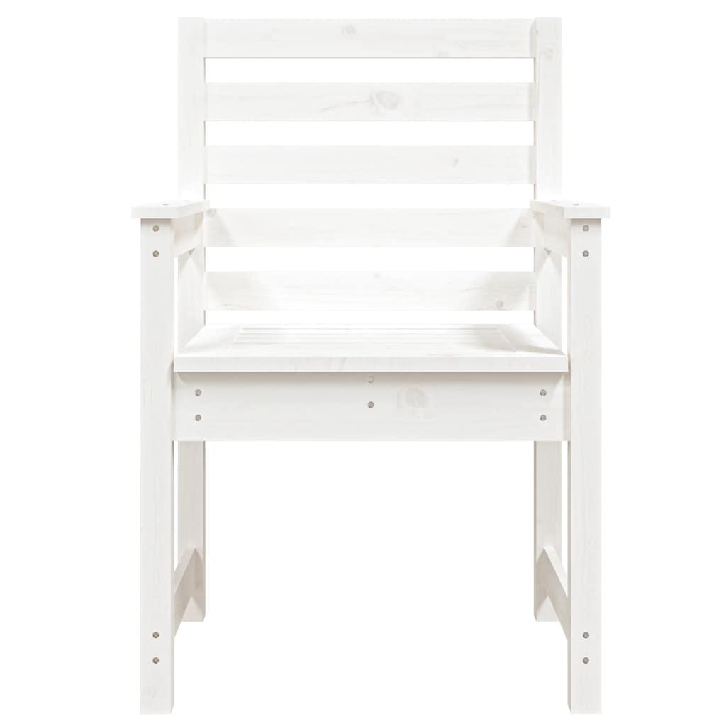 Sillas de jardín 2 uds madera maciza pino blanco 61,5x53x71 cm