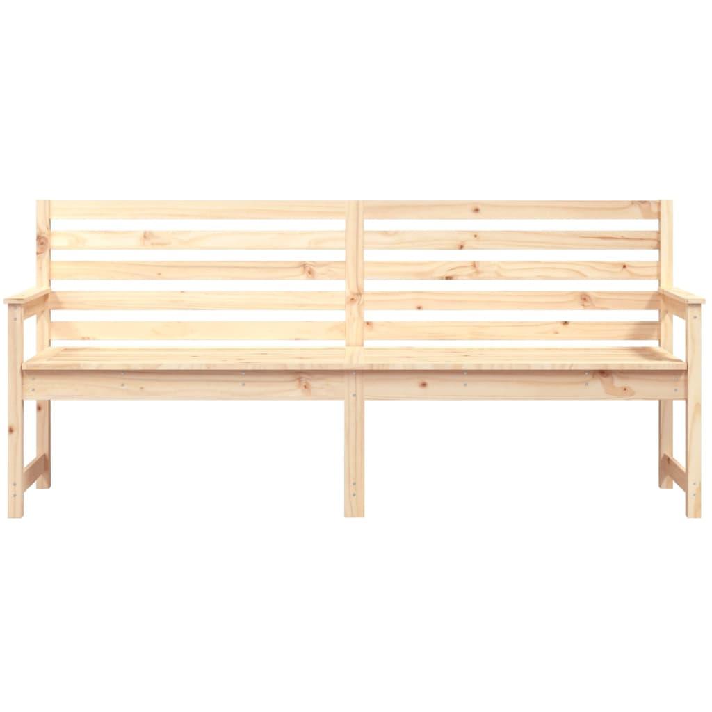 Banco de jardín madera maciza de pino blanco 111,5x53x71 cm
