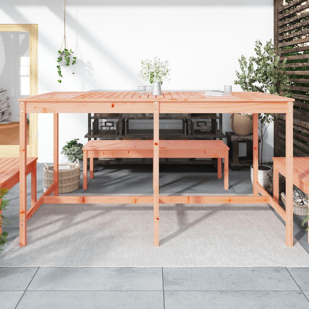 Mesa de jardín madera maciza de abeto Douglas 203,5x100x76 cm