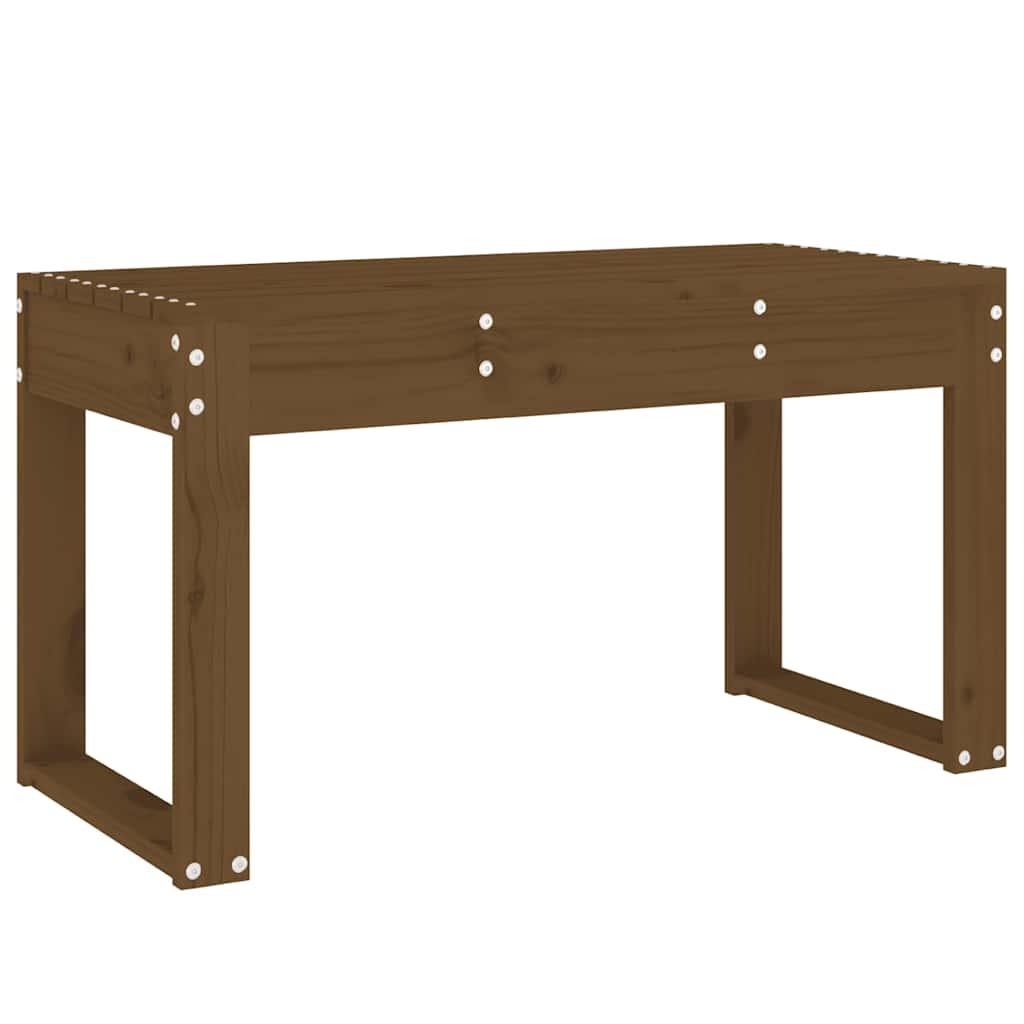 Banco de jardín madera maciza de pino marrón miel 110x38x45 cm