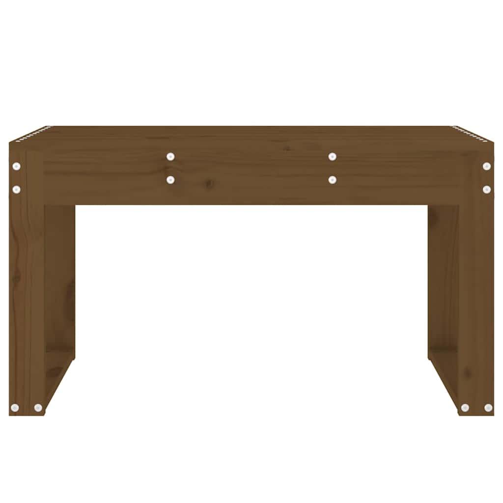 Banco de jardín madera maciza de pino marrón miel 110x38x45 cm