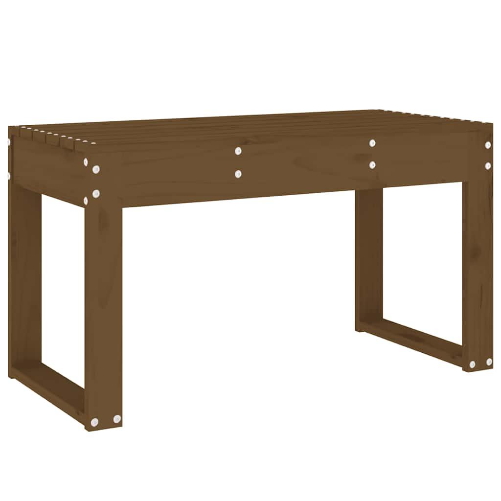 Banco de jardín madera maciza de pino marrón miel 110x38x45 cm
