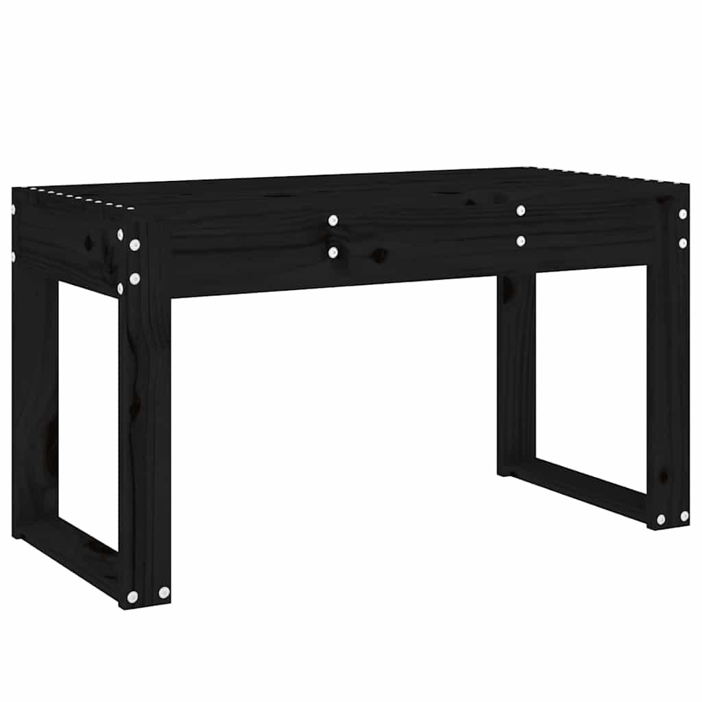 Banco de jardín madera maciza de pino blanco 111,5x53x71 cm