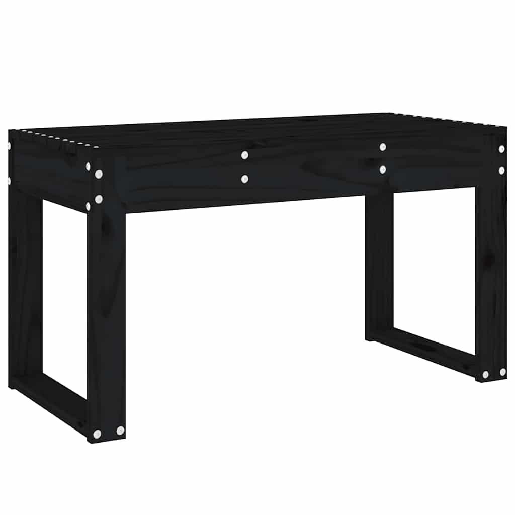 Banco de jardín madera maciza de pino blanco 111,5x53x71 cm
