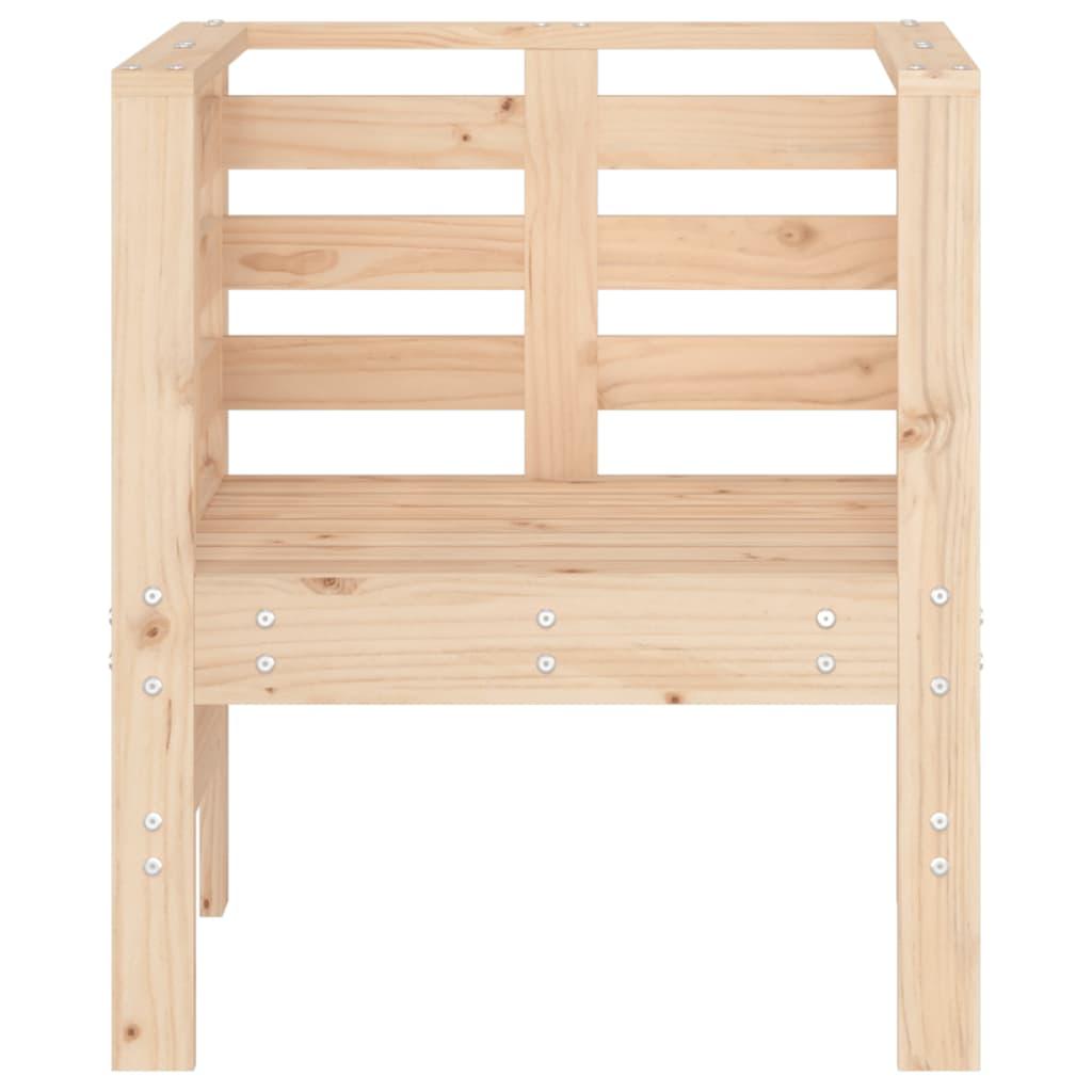 Sillas de jardín 2 uds madera maciza pino blanco 61,5x53x71 cm