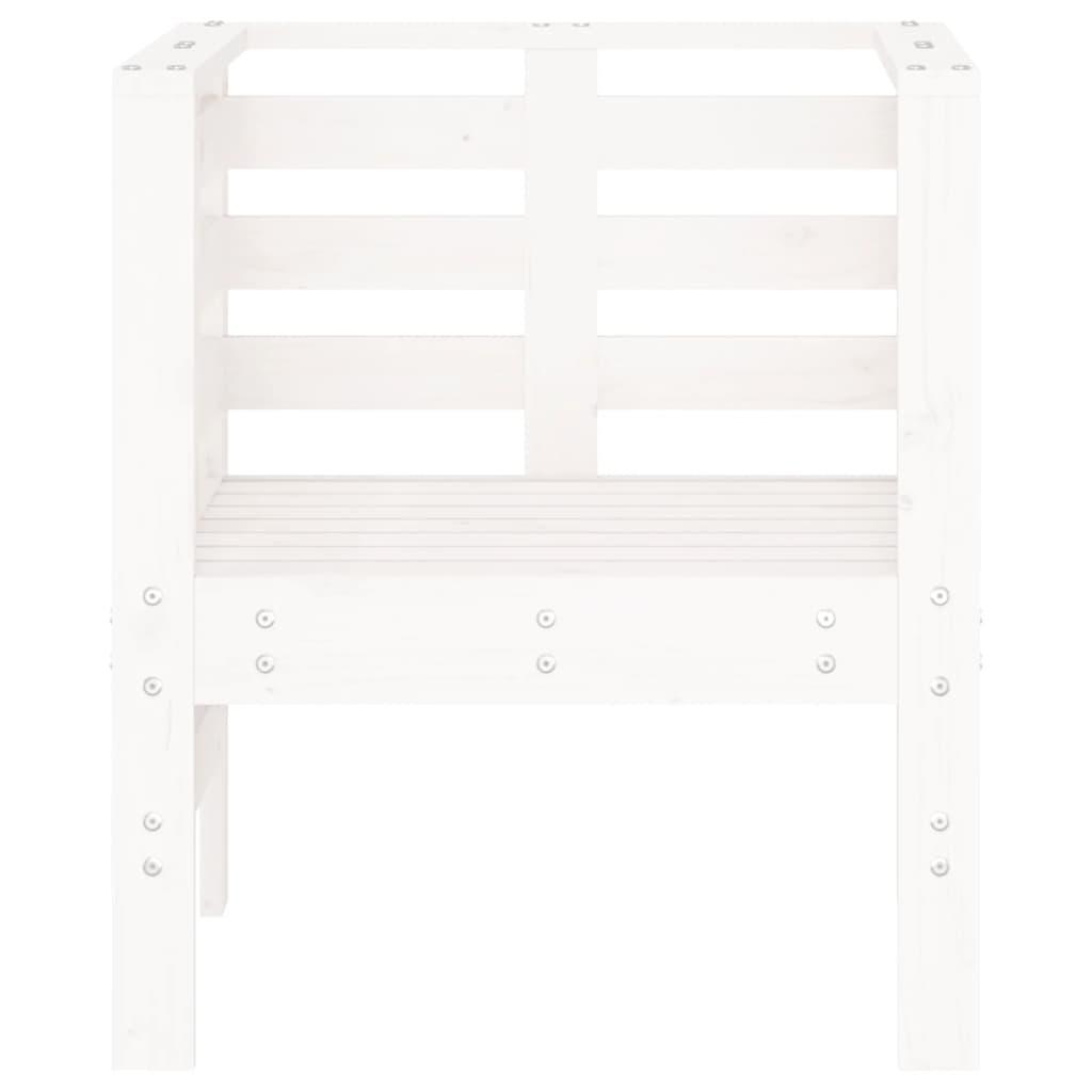 Sillas de jardín 2 uds madera maciza pino blanco 61,5x53x71 cm