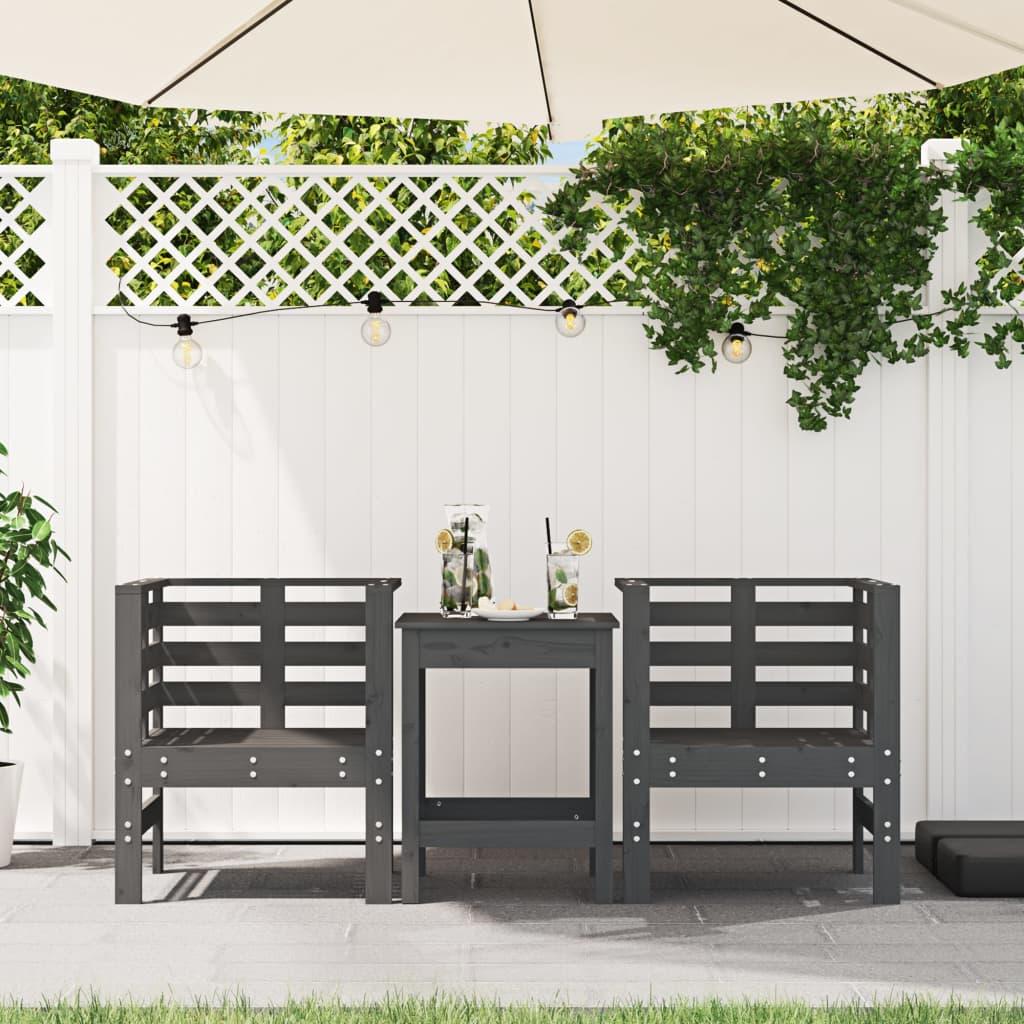 Sillas de jardín 2 uds madera maciza pino blanco 61,5x53x71 cm