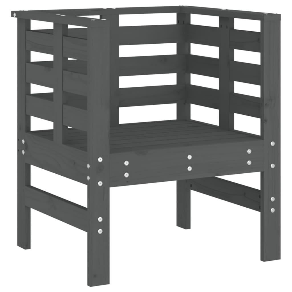 Sillas de jardín 2 uds madera maciza pino blanco 61,5x53x71 cm