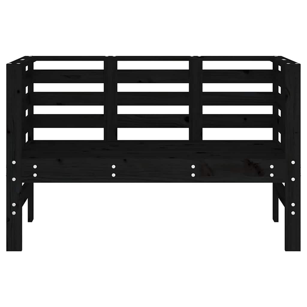 Banco de jardín madera maciza de pino blanco 111,5x53x71 cm