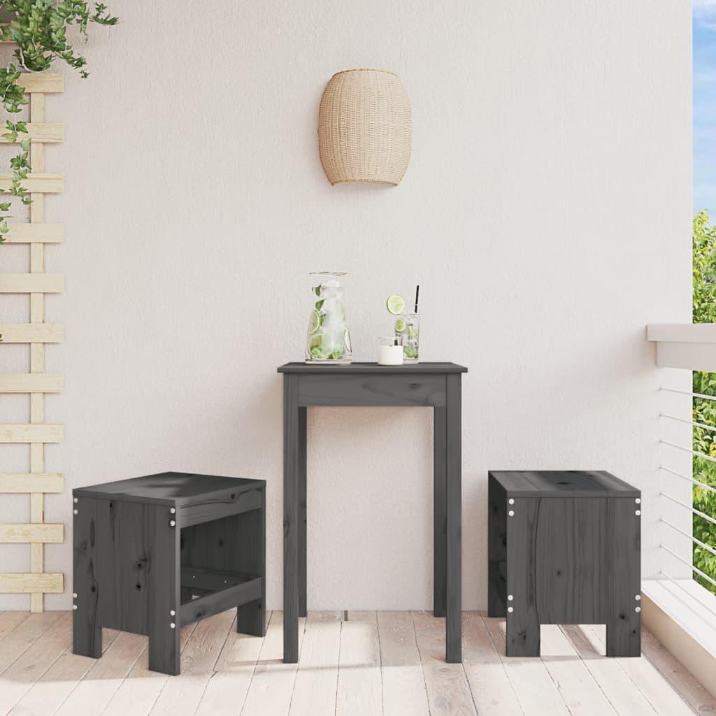 Taburetes de jardín 2 uds madera maciza pino blanco 40x36x45 cm