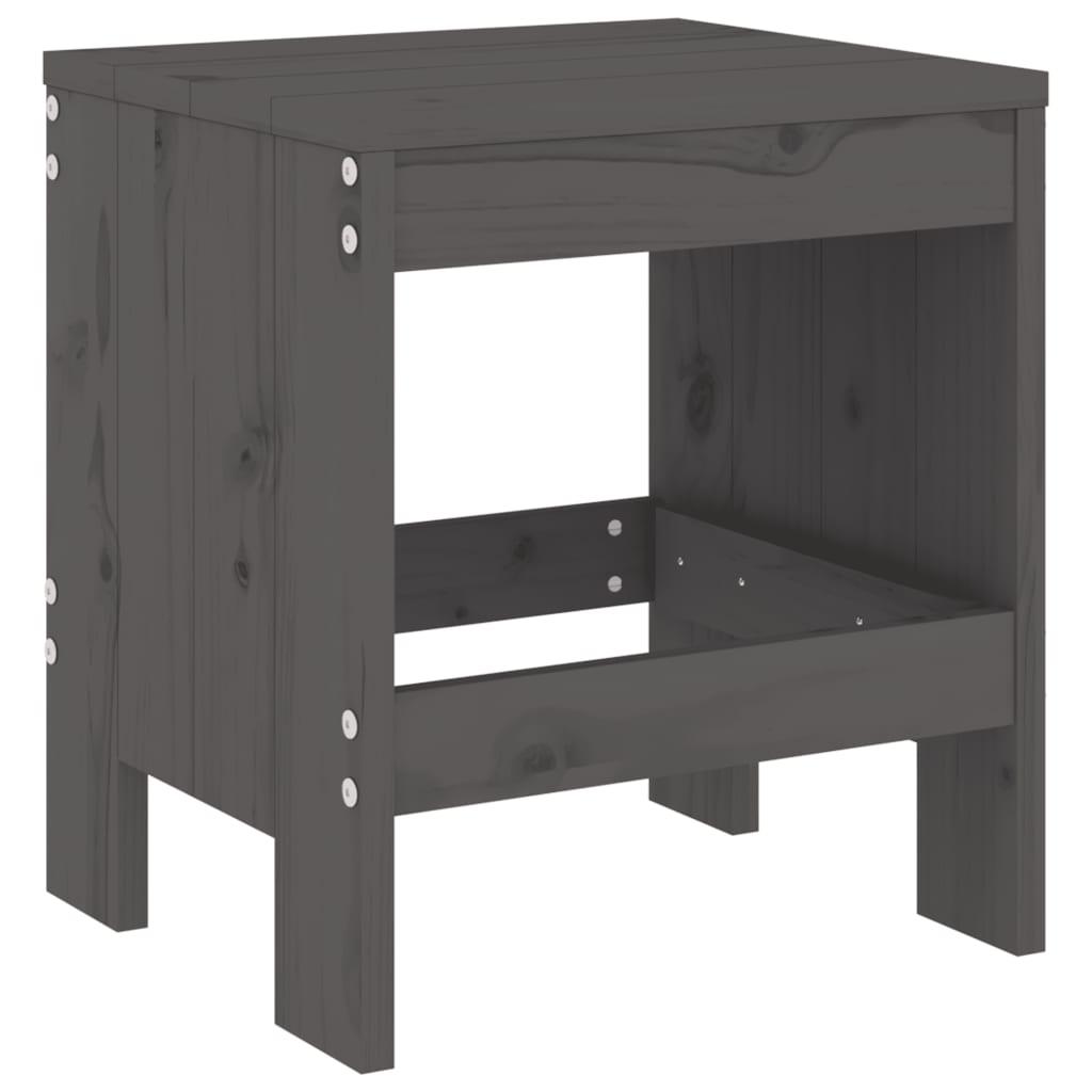 Taburetes de jardín 2 uds madera maciza pino blanco 40x36x45 cm