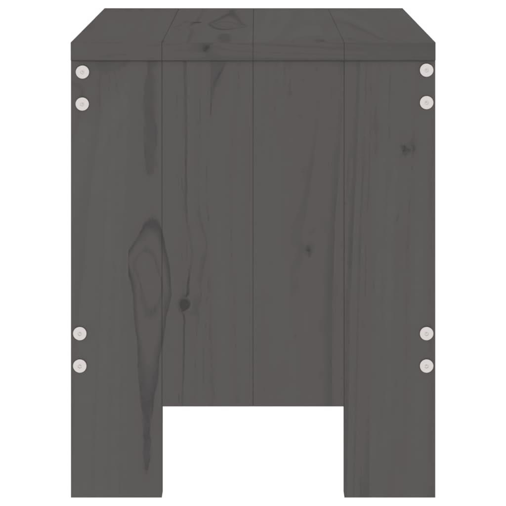 Taburetes de jardín 2 uds madera maciza pino blanco 40x36x45 cm