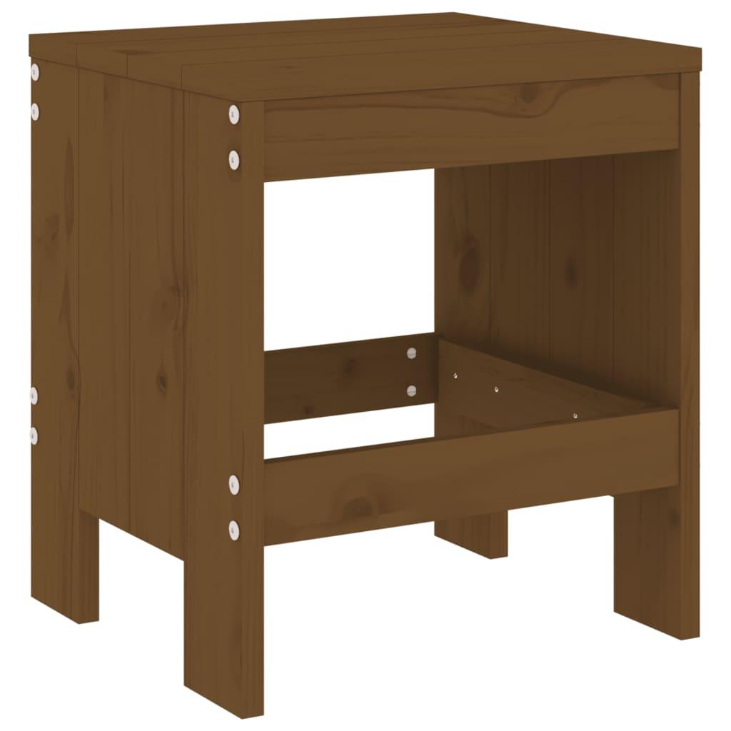 Taburetes de jardín 2 uds madera pino marrón miel 40x36x45 cm