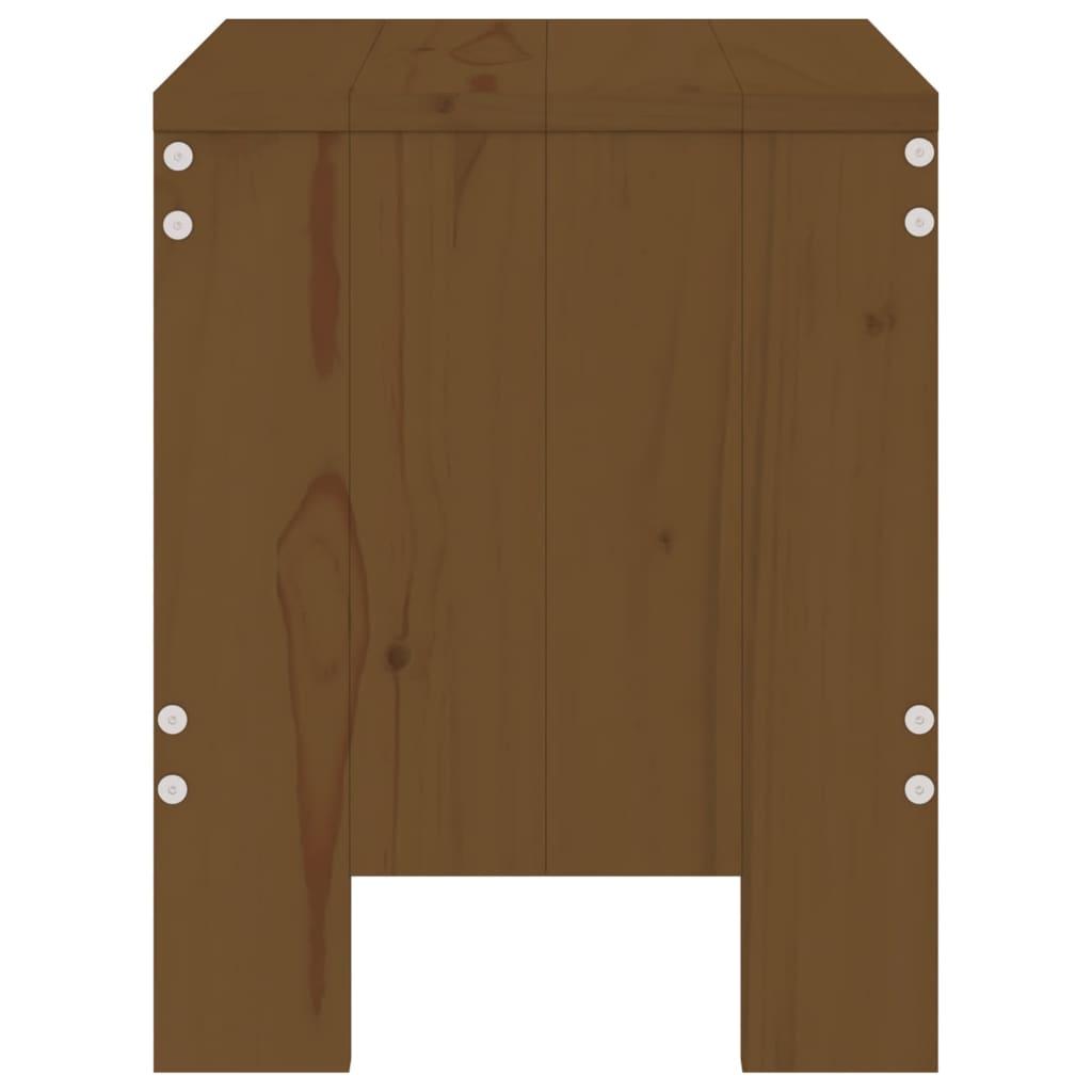 Taburetes de jardín 2 uds madera pino marrón miel 40x36x45 cm