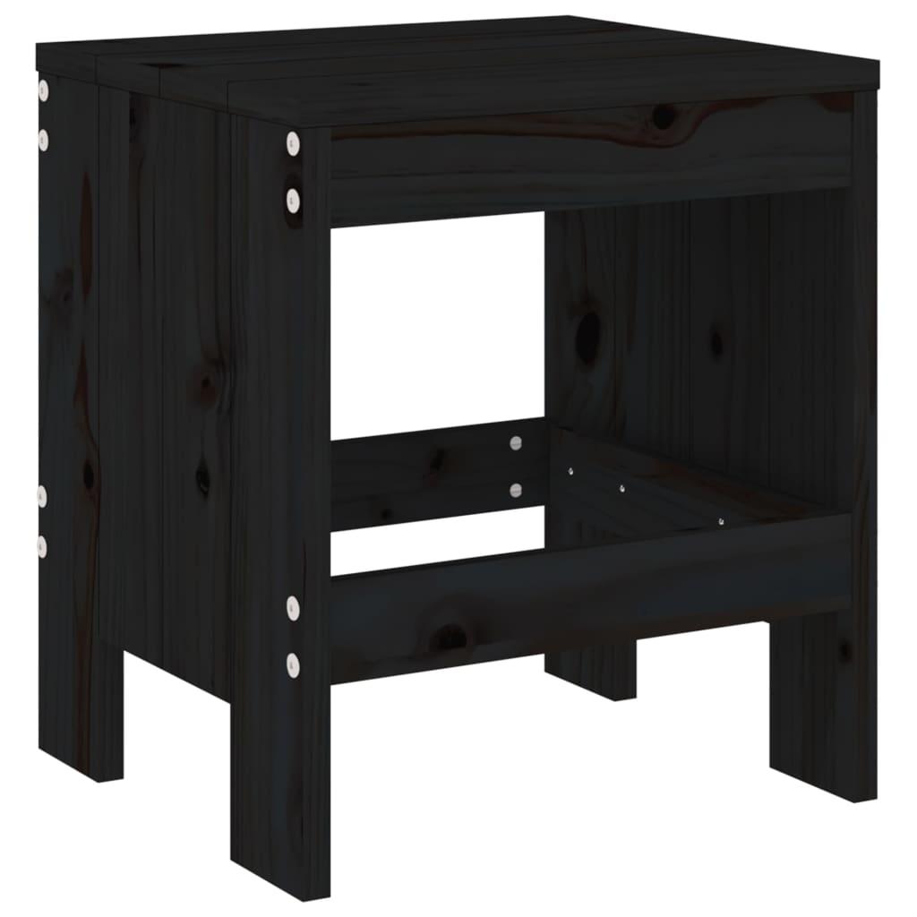 Taburetes de jardín 2 uds madera maciza pino blanco 40x36x45 cm