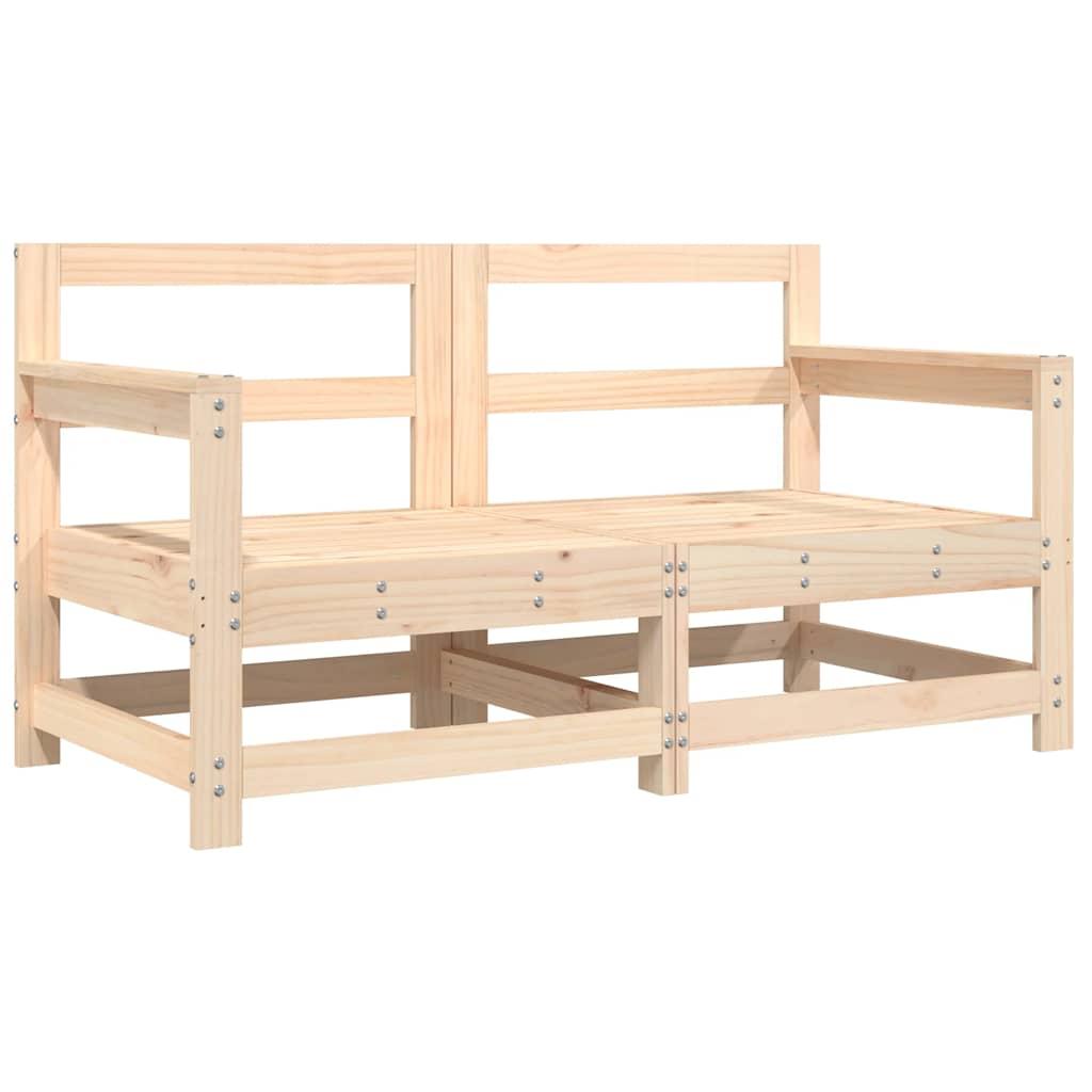 Sillones de jardín con cojines 2 uds madera maciza de pino gris