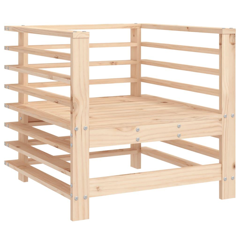 Sillones de jardín 2 unidades madera maciza