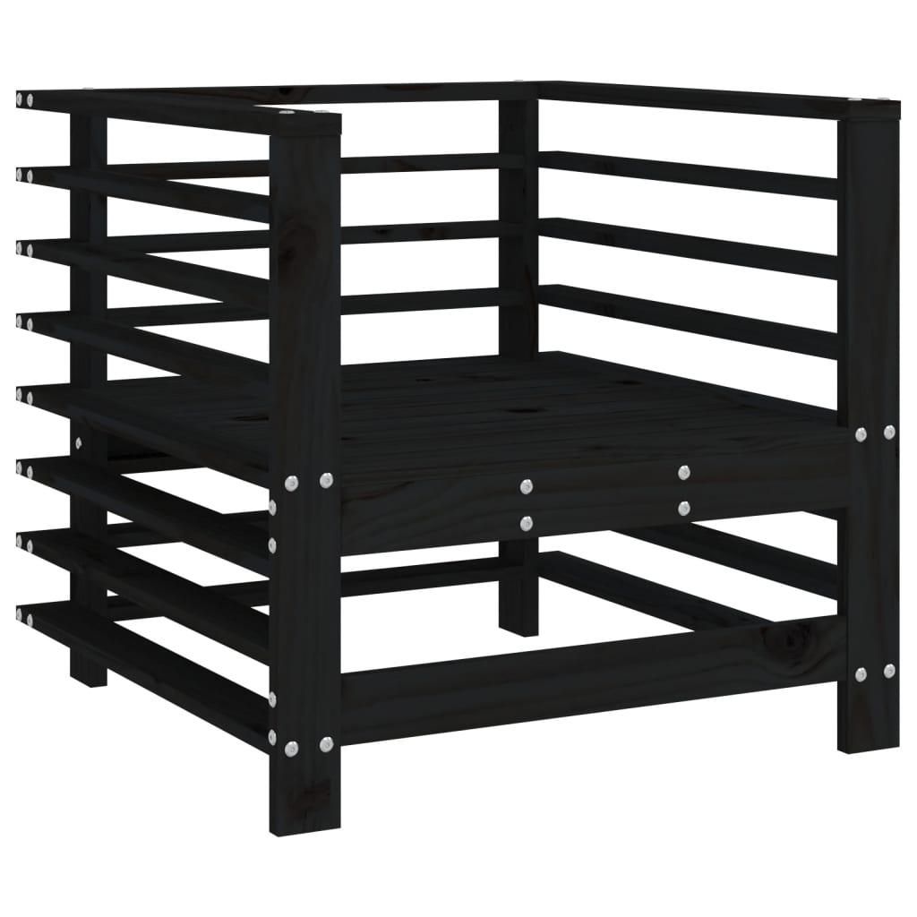 Sillones de jardín con cojines 2 uds madera maciza de pino gris