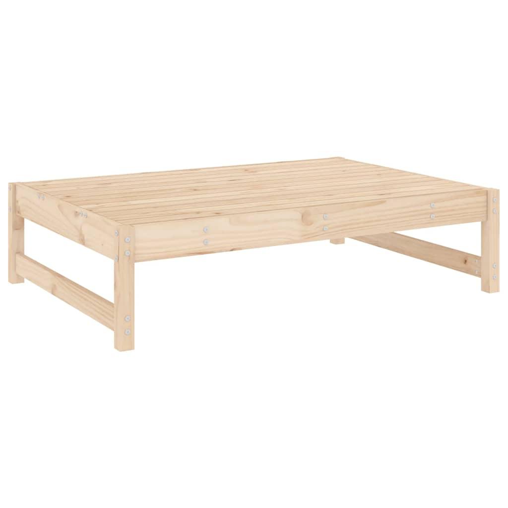 Taburete de jardín madera maciza de pino blanco 62x63,5x53,5 cm
