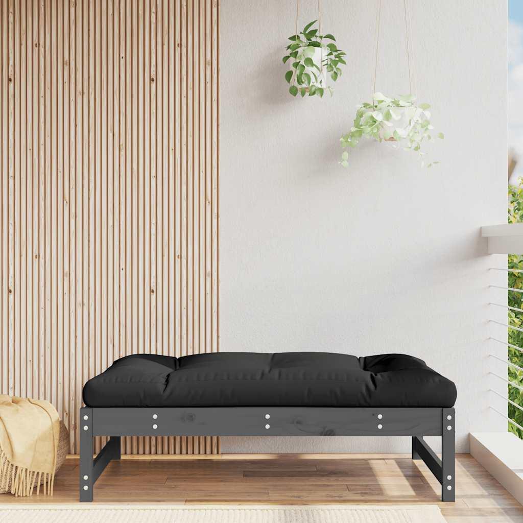 Taburete de jardín madera maciza de pino blanco 62x63,5x53,5 cm