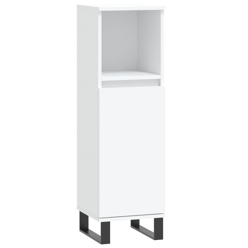 Armario de baño madera de ingeniería gris Sonoma 33x33x120,5 cm