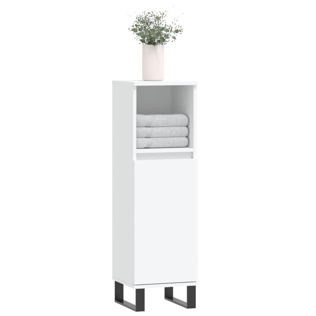 Armario de baño madera de ingeniería gris Sonoma 33x33x120,5 cm