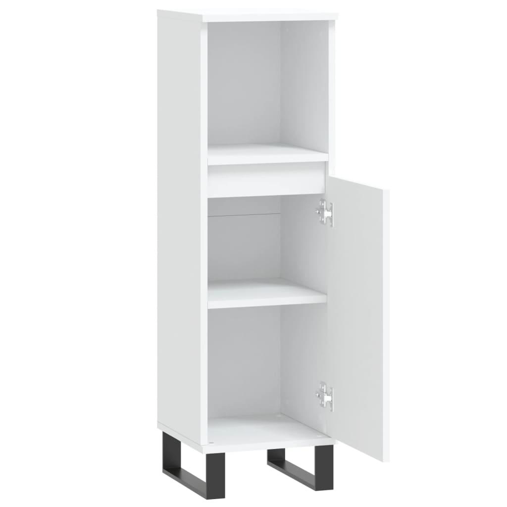 Armario de baño madera de ingeniería gris Sonoma 33x33x120,5 cm