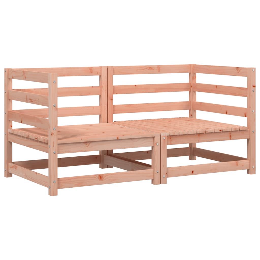 Sofás esquineros jardín 2 uds madera maciza Douglas 70x70x67cm