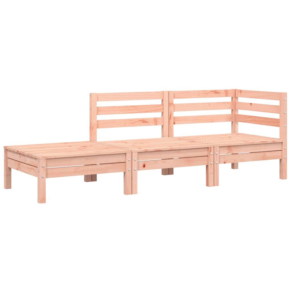 Sofá jardín con cojines reposapiés madera maciza abeto Douglas