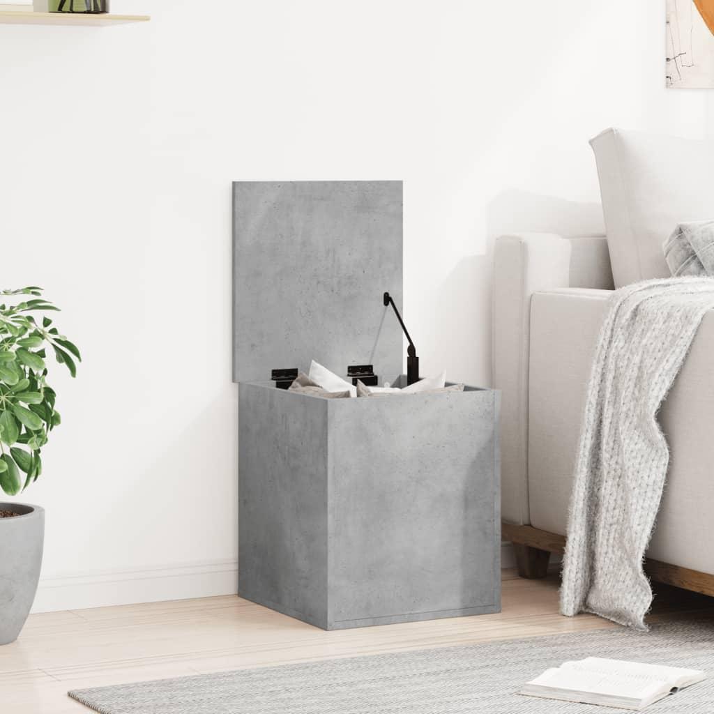 Caja de almacenaje madera ingeniería gris hormigón