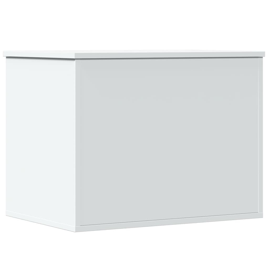 Caja de almacenaje de madera de ingeniería blanca 50x30x28 cm