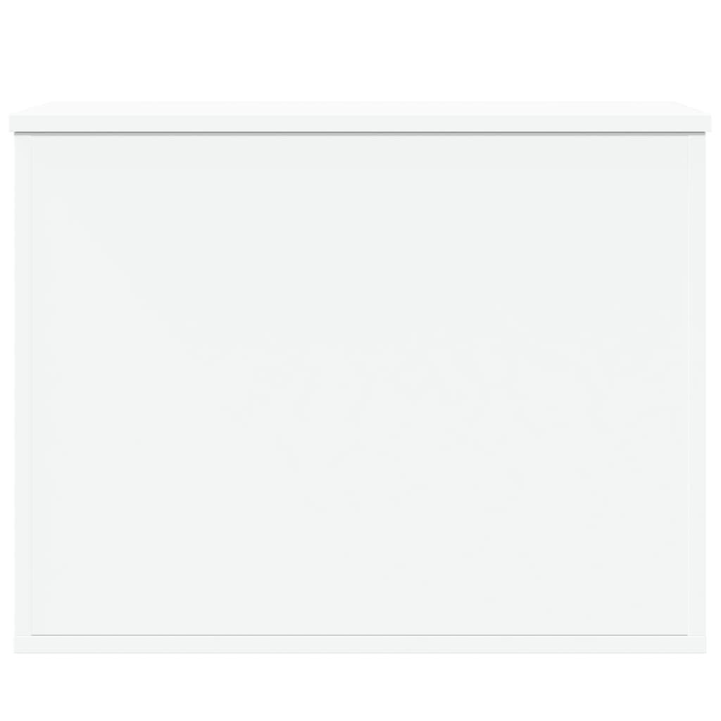 Caja de almacenaje de madera de ingeniería blanca 50x30x28 cm