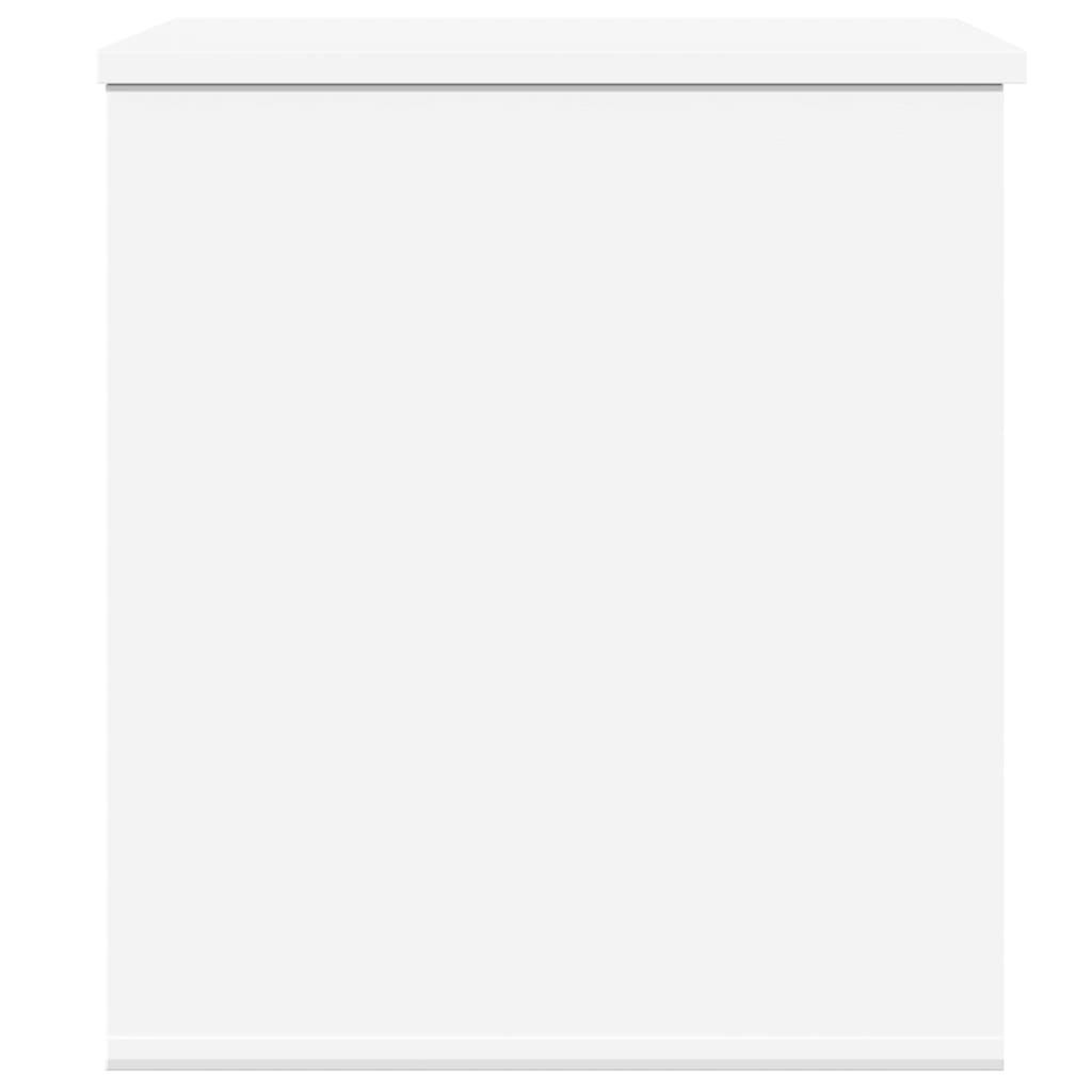 Caja de almacenaje de madera de ingeniería blanca 50x30x28 cm
