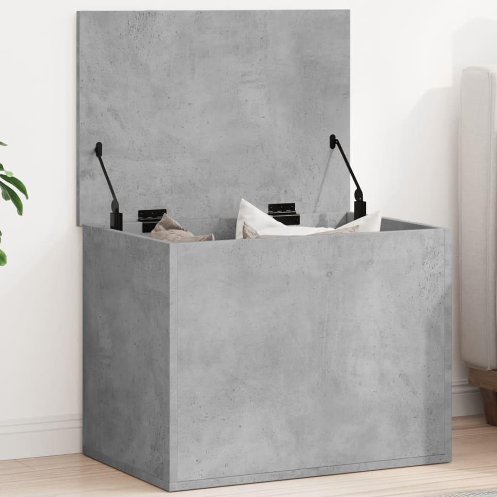 Caja de almacenaje madera ingeniería gris hormigón 102x35x35 cm