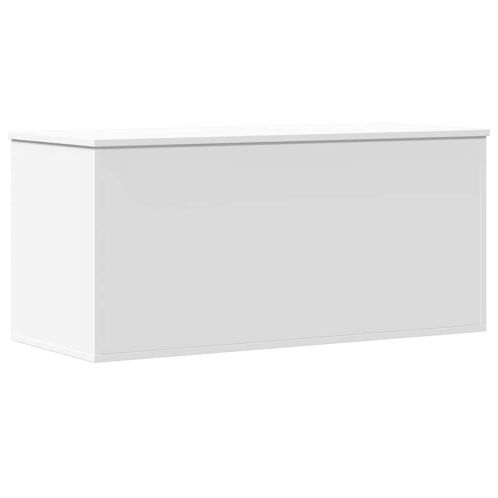 Caja de almacenaje de madera de ingeniería blanca 50x30x28 cm