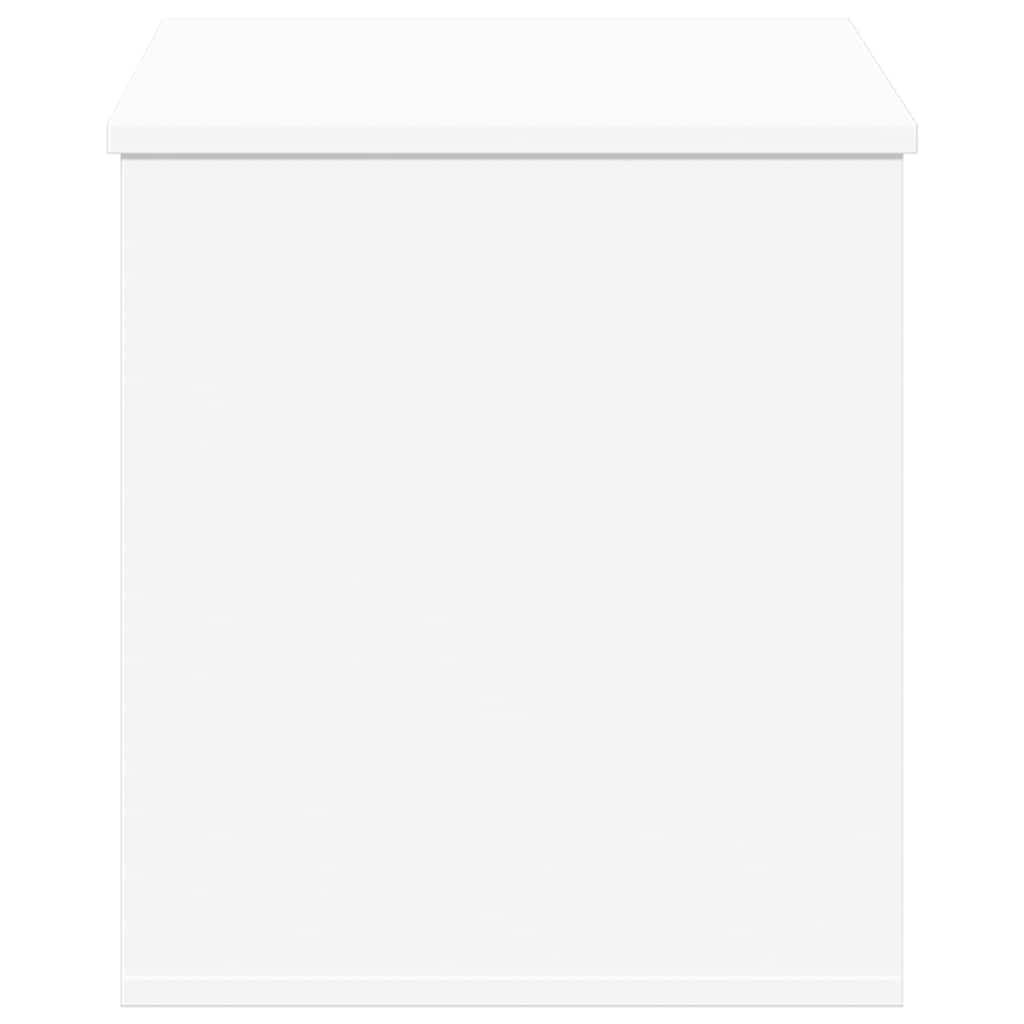 Caja de almacenaje de madera de ingeniería blanca 50x30x28 cm