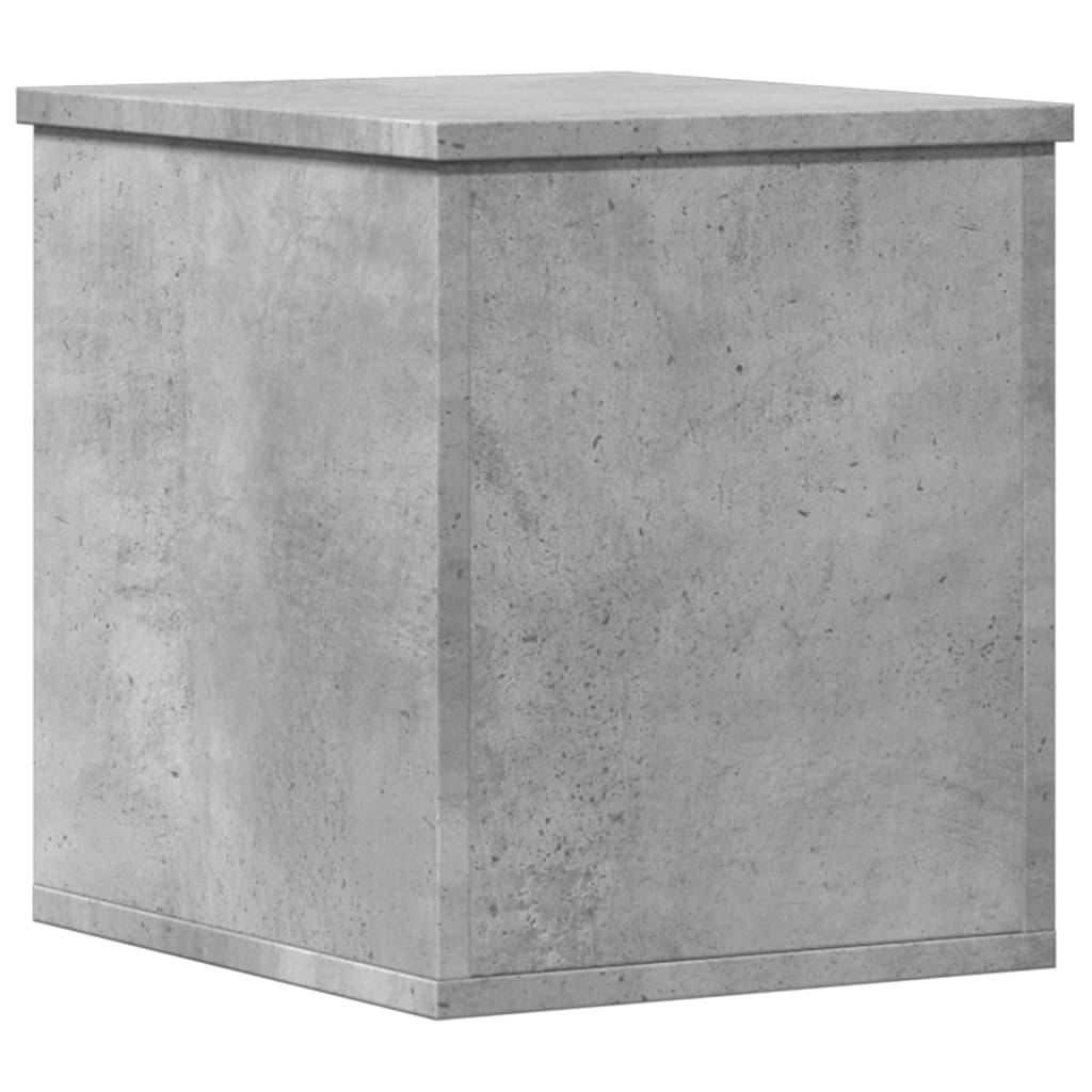 Caja de almacenaje madera ingeniería gris hormigón