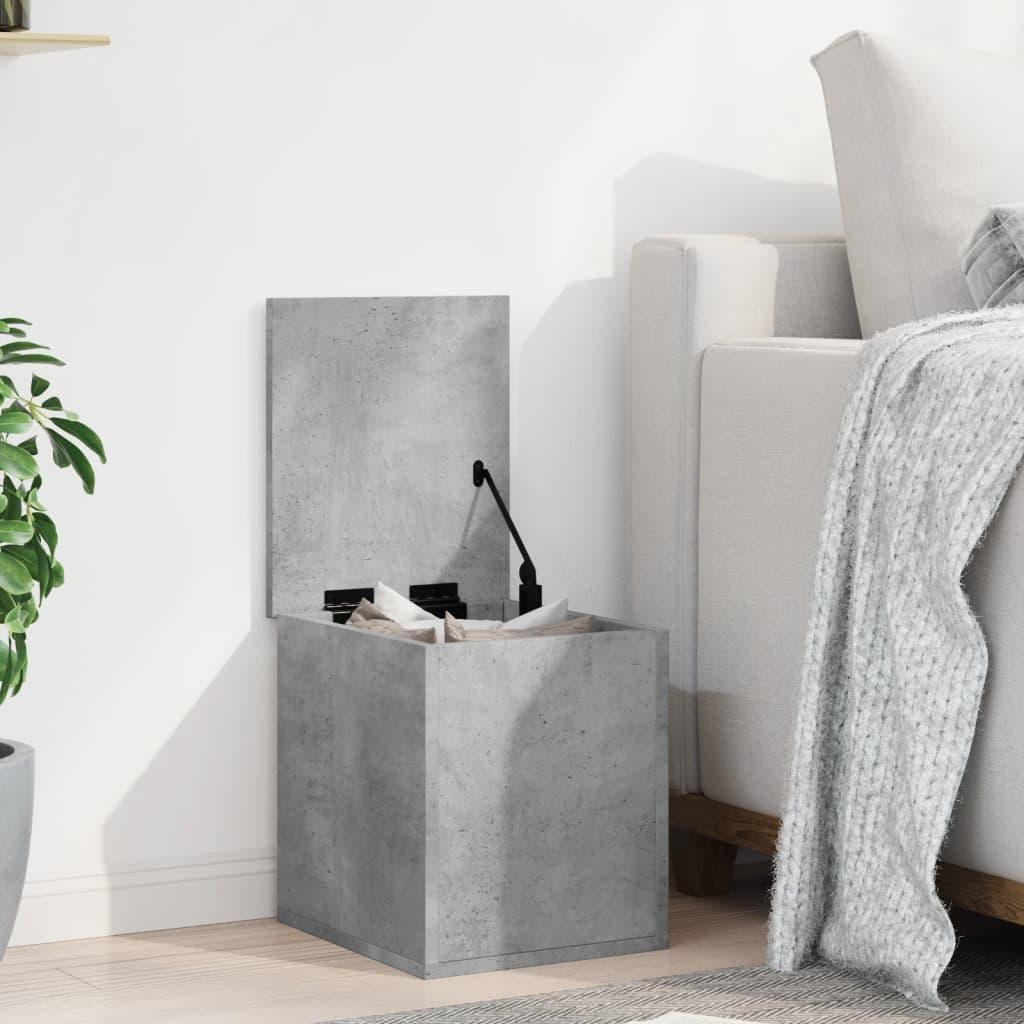 Caja de almacenaje madera ingeniería gris hormigón