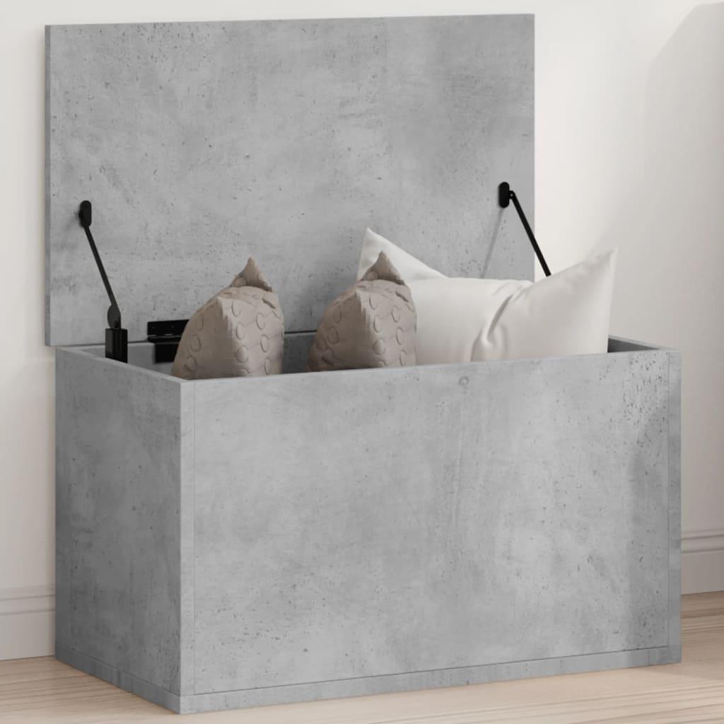 Caja de almacenaje madera ingeniería gris hormigón