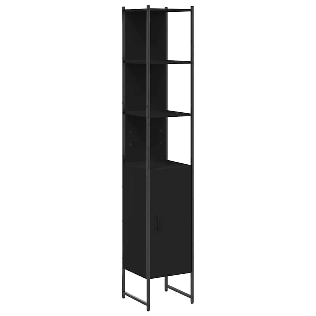 Armario de baño madera de ingeniería gris Sonoma 33x33x120,5 cm