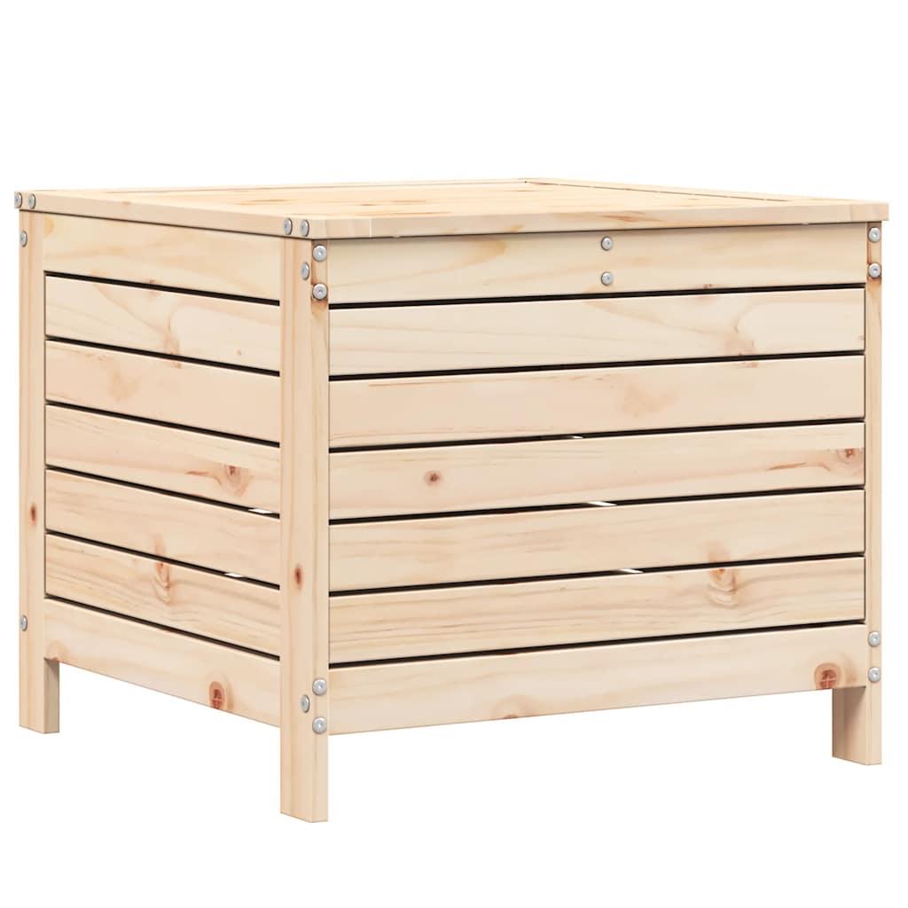 Taburete de jardín madera maciza de pino blanco 62x63,5x53,5 cm
