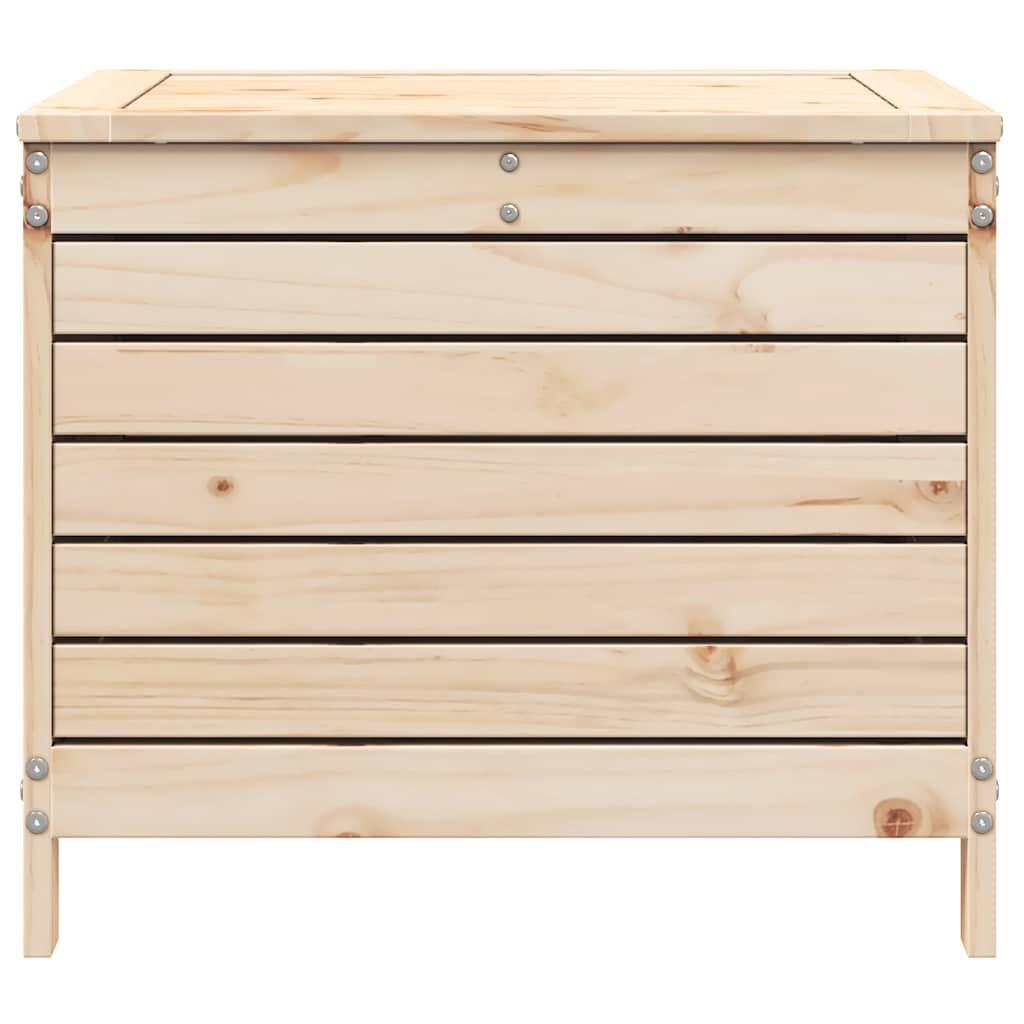 Taburete de jardín madera maciza de pino blanco 62x63,5x53,5 cm