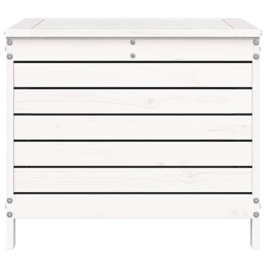 Taburete de jardín madera maciza de pino blanco 62x63,5x53,5 cm