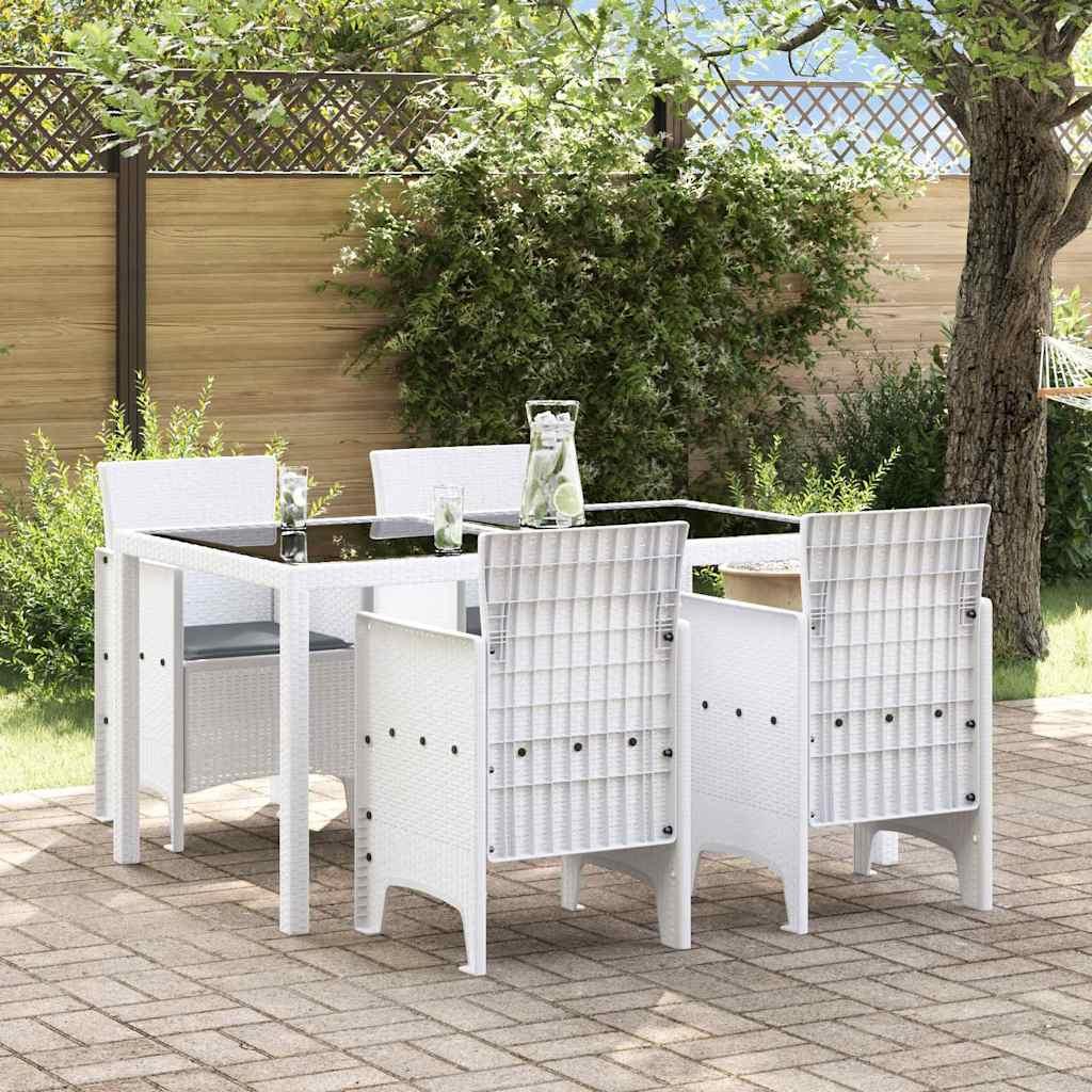 Silla de Jardín 4 uds. Gris Claro Polipropileno