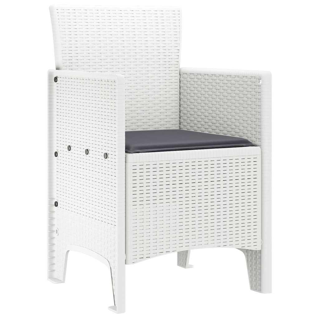 Silla de Jardín 4 uds. Gris Claro Polipropileno
