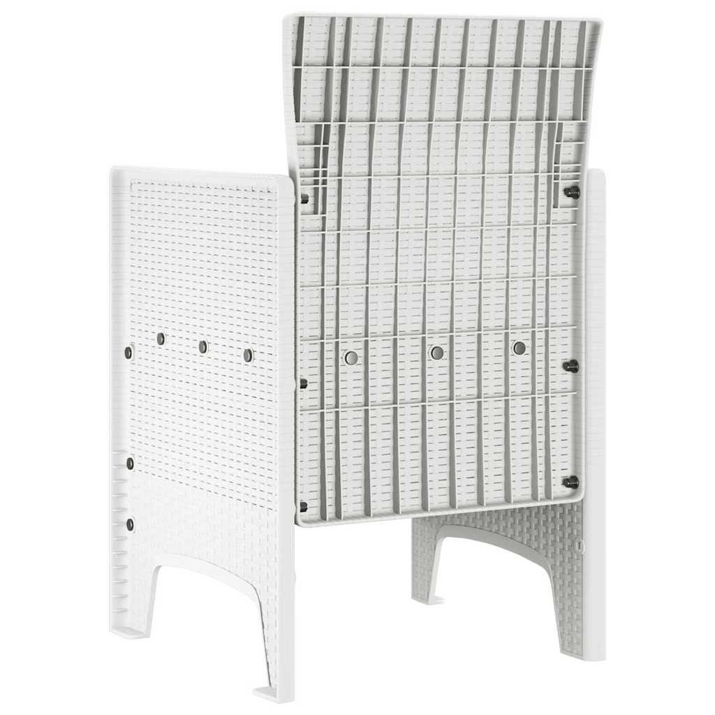 Silla de Jardín 4 uds. Gris Claro Polipropileno