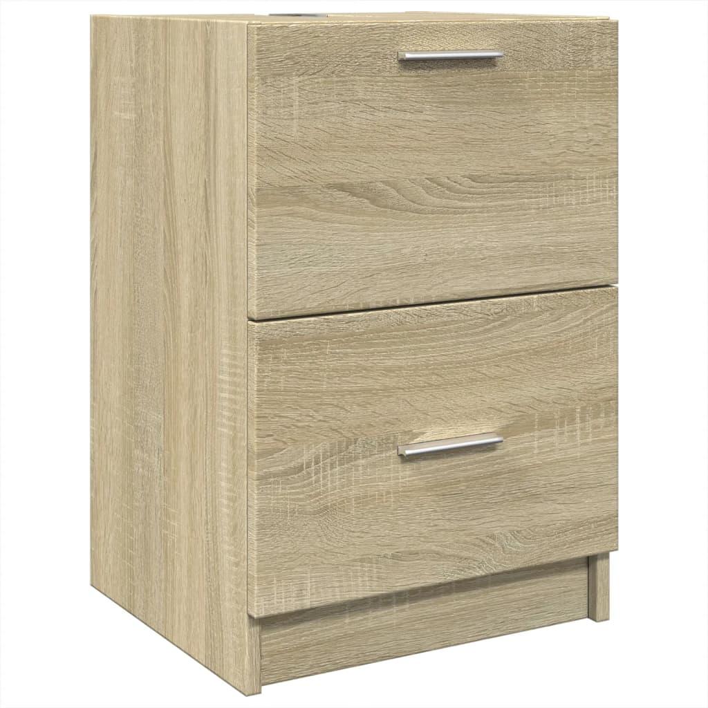 Armario de lavabo madera de ingeniería roble Sonoma 59x37x59 cm